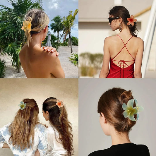 4 Flower Hairclips